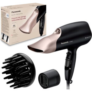 Panasonic EH-NA67-B matte black nanoe hair dryer with oscillating nozzle
